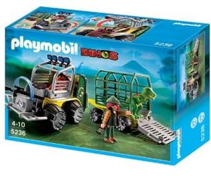 Playmobil - 5236 - Jeu de Construction - Véhicule avec Cage et Bébé T-Rex