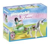 5446 Fairies Fée Papillon avec calèche et licorne