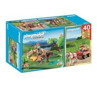 Playmobil Set de jeu Cavaliers avec poneys et carriole 5457 – Anniversaire 40 ans
