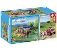 Playmobil 5457 Country - Compact Set Cavaliers Avec Poneys Et Carriole 0114