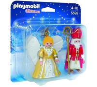 PLAYMOBIL - 5592 - Saint Nicolas et Ange Doré - Jouet Enfant - Accessoires inclus