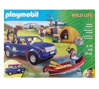 Playmobil Set de jeu Wild Life Excursions des Aventuriers 5669 – Camping avec pick-up