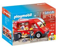 Playmobil 5677 Food Truck - City Life - avec Deux Personnages, Un Camion de Cuisine de Rue entièrement équipée, Une Table et des Accessoires - Dès 4 Ans