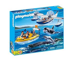 Playmobil 5920 - City Action - Ensemble d'observation des balaines flottant - Accessoires incluses
