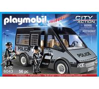 PLAYMOBIL - 6043 - Fourgon de police avec sirene et gyrophare
