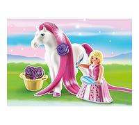 Playmobil - 6166 - Princesse Rose avec Cheval coiffer