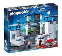Playmobil 6872 Centre de Commande de la Police avec Prison - City Action - Comprend Trois Personnages, Deux cellules, Une hélisurface et des Accessoires - Dès 4 Ans