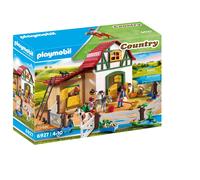 Playmobil 6927 Poney Club - Country - avec Trois Personnages, Trois poneys, Deux Boxes et Un enclos modulable - Univers Equitation Animaux - Dès 4 Ans