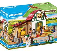 Playmobil 6927 Poney Club - Country - avec Trois Personnages, Trois poneys, Deux Boxes et Un enclos modulable - Univers Equitation Animaux - Dès 4 Ans