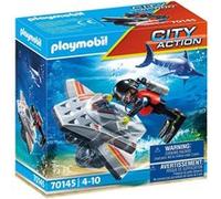 PLAYMOBIL 70145 - City Action Scooter de plongée et sauveteur Multicolore G