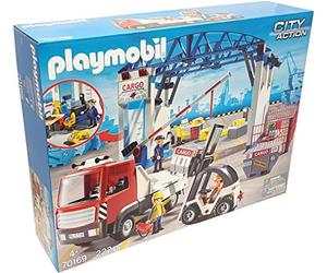 Playmobil 70169 - Kit de mégapole Cargo avec Support de Fourche et Coffre à conteneur