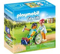 PLAYMOBIL - 70193 - City Life L'Hôpital - Patient en fauteuil roulant