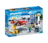 Playmobil 70202 Garage Automobile - City Life - avec Un Personnage, Une Plate-Forme élévatrice et Un équipement Complet de Garage Ainsi qu'une Voiture - Dès 4 Ans
