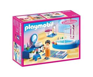 PLAYMOBIL 70211 - Dollhouse La Maison Traditionnelle - Salle de bain avec baignoire - Nouveaute 2020