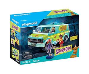 Playmobil 70286 Scooby-DOO! Mystery Machine - avec Trois Personnages : Véra, Daphné et Fred, Une camionnette et des Accessoires - Aventure et découverte des fantômes - Dès 5 Ans