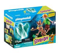 Playmobil 70287 Scooby-DOO! Scooby & Sammy avec fantôme - avec Trois Personnages, Un fantôme et des Accessoires - Aventure et découverte des fantômes - Dès 5 Ans