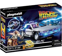 Playmobil Voiture 70317 Back to the Future DeLorean – avec Marty McFly et Doc Brown – Dès 5 ans