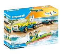 PLAYMOBIL - 70436 - Voiture avec canoë - Family Fun - Plastique - Enfant - Rose