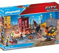 Playmobil 70443 City Action Construction Small Excavator with Movable Bucket, for Children Ages 5+