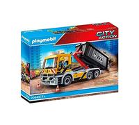 PLAYMOBIL - 70444 - City Action La Construction - Camion avec benne et plateforme