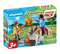 PLAYMOBIL - 70505 - Starter Pack Cavalière et palefrenier - Multicolore - Enfant - Autre