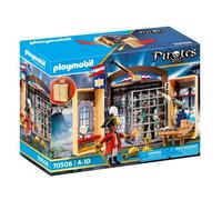 PLAYMOBIL - 70506 - Boîte de jeu Pirate Adventure - Contient 2 personnages, 1 canon et des accessoires