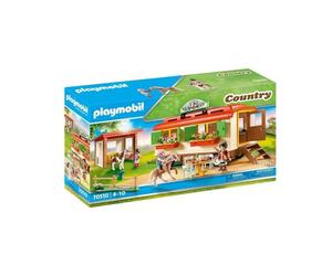 PLAYMOBIL - 70510 - Box de poneys et roulotte