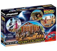 Playmobil 70576 Calendrier de l'Avent Back to The Future Part III, Back to The Future, La Magie de Noël- Noel Calendrier de l'avent, Multicolore
