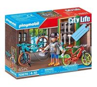 PLAYMOBIL - 70674 - Set cadeau Atelier réparation de vélos - Enfant - Multicolore - 45 pièces