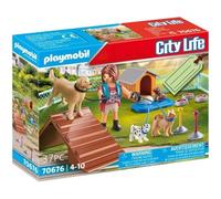 PLAYMOBIL 70676 Set cadeau Educatrice et chiens- City Life- La maison moderne- idée cadeau prêt à offrir