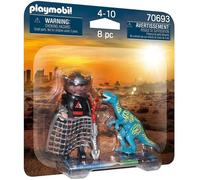 Playmobil Set 70693 – Duo Braconnier et vélociraptor Dino Rise, 8 pièces