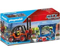 Playmobil 70772 Chariot élévateur City Action avec Cargo et 2 Figurines