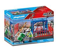 Playmobil 70773 Espace de Stockage - City Action- Le Cargo- Port Espace