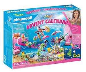 Playmobil 70777 Calendrier Avent Jeu de Bain Le Monde des sirènes- Magic- La Magie de Noël- Noel Calendrier de l'avent