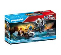 Playmobil 70782 Policier – réacteur dorsal et canoë