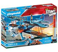 Playmobil 70831 Air Stuntshow Biplan Phénix - Stuntshow - avec Deux Personnages et Un Avion - Spectacle de cascadeurs - Tout Terrain Univers des Sports mécaniques - Dès 4 Ans