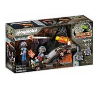 Playmobil 70929 Véhicule de tir pour Dino Mine - Dino Rise - avec Deux Personnages, Un véhicule de tir avec Ses Deux Missiles - Dinosaure Aventure - Dès 5 Ans