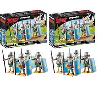 Playmobil 70934 Astérix : Les légionnaires Romains - avec Quatre Romains avec des Casques, des épées et des boucliers - Les Aventures d'Obélix - Histoire & Imaginaire - Dès 5 Ans (Lot de 2)