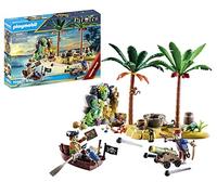 Playmobil 70962 Ilôt des Pirates - Pirates - en quête du trésor - avec Deux Personnages, Un trésor et Canon pouvant Tirer - Promo Pack - Histoire & Imaginaire - Dès 4 Ans