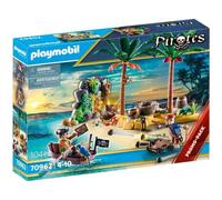 PLAYMOBIL - 70962 - Pirate - Ilôt des pirates - Aventure île au trésor - 104 pièces