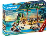 Playmobil – 70962 Ilôt des Pirates – Deux personnages, trésor et canon pouvant tirer – Promo Pack