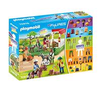 PLAYMOBIL - 70978 - My Figures: Ranch équestre - Figures - Combinez vos personnages Animaux & Nature