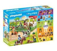 Playmobil Set de jeu My Figures 70978 – Ranch équestre, 6 personnages & accessoires, dès 5 ans