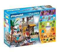 Playmobil 70979 My Figures: Ilôt des Pirates - Figures - Crée Ton Personnage Unique et coloré - Combine tes Personnages à l'infini - Histoire & Imaginaire - Dès 5 Ans