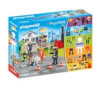 Playmobil 70980 My Figures: Secouristes - avec Six Personnages et des Accessoires - Crée Ton Personnage Unique & Combine tes Personnages - Ville & Métiers - Dès 5 Ans