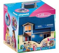 PLAYMOBIL 70985 Maison Transportable Bleue, 3 personnages, Accessoires inclus, 70985, Dollhouse, La maison traditionnelle