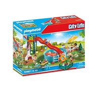 Playmobil Party In The Pool With Slide City Life Multicolore