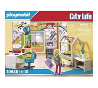 Playmobil – Set 70988 Chambre d'adolescent City Life – Personnage, bureau, chaise, globe – Dès 4 ans