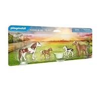Playmobil Jouet 71000 – 2 poneys islandais et poulains, 4 chevaux et foin, Country, dès 4 ans