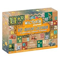 Playmobil 71006 Calendrier de l'Avent Tour du Monde Animaux DIY - Wiltopia - 24 Surprises Noël - Gamme Wiltopia avec Plus de 80% de matériaux recyclés ou biosourcés en Moyenne - Dès 4 Ans